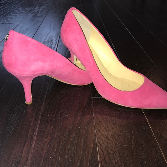 Pink Suede Pumps - Picture 1 of 4